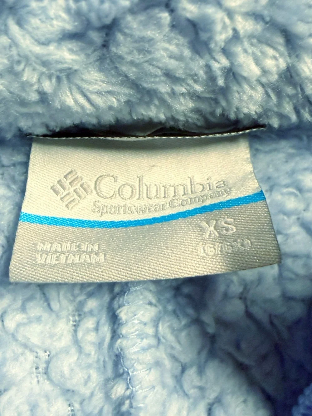 Columbia Cropped Pullover Quarter Zip Blue Fleece Size XS (6/7)